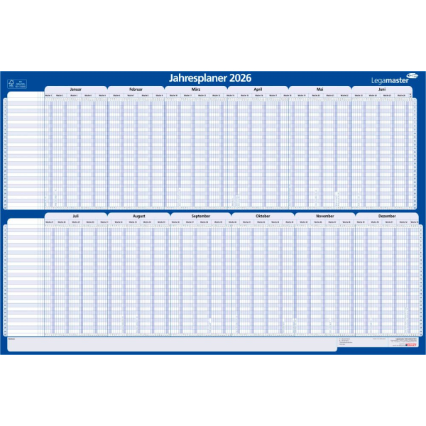 8713797112291 - Jahresplaner Monatseinteilung 900 x 600 cm 8713797112291 Legamaster 8713797112291 - Jahresplaner Monatseinteilung 900 x 600 cm 8713797112291 Legamaster