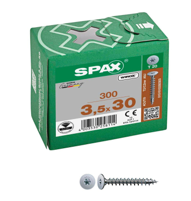 Rückwandschrauben T20 Flachkopf WIROX 0151010350303 3,5 mm x 30 mm