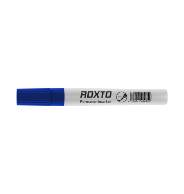 Permanentmarker Roxto, RX2311, St&uuml;ck, blau, 4mm Rundspitze