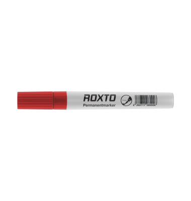 Permanentmarker Roxto, RX2312, St&uuml;ck, rot, 4mm Rundspitze