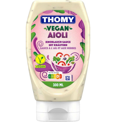 Vegan Aioli Knoblauch-Sauce mit Kräutern Grillsauce 300,0 ml