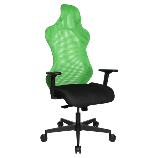4014296818955 - Bürostuhl Sitness RS Sport Uni mit Armlehnen 3D-Synchronmechanik Muldensitz Kopfstütze petrol schwarz
