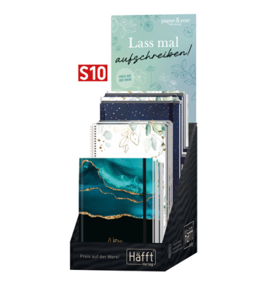 Notizbuch sma25 s10nb, paper&you, farbig sortiert, A5, liniert+kariert
