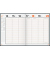 Buchkalender 70-27 042 296, weinrot, 1 Woche / 2 Seiten, 183x24cm, 2026