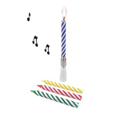Tortenkerze m.Musik Happy Birthday