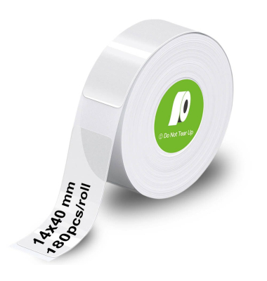 Etikettenrolle für Etikettendrucker transparent, 14,0 x 40,0 mm, 1 x 180 Etiketten