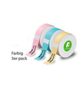 Etikettenrolle für Etikettendrucker farbig sortiert, 14,0 x 40,0 mm, 3 x 180 Etiketten