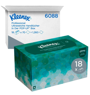 Papierhandtücher 6088 ULTRA SOFT POP-UP Interfold-Falzung 1-lagig 18x 70 Tücher