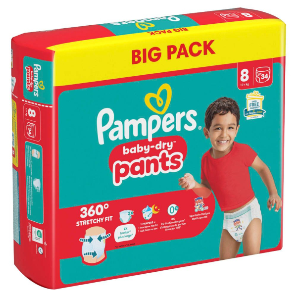 8700216595858 - Windeln baby-dry? BIG PACK Größe Gr8 (17+ kg) für Kids und Teens 8700216595858 34 Stück 8700216595858 - Windeln baby-dry? BIG PACK Größe Gr8 (17+ kg) für Kids und Teens 8700216595858 34 Stück