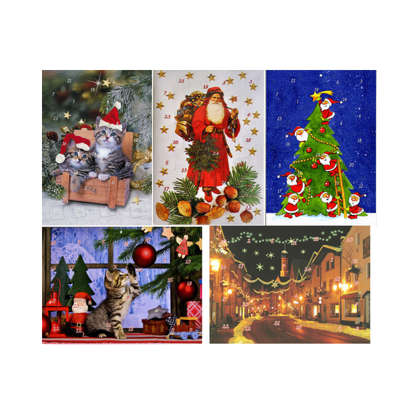 10 Stück Apollo Adventskalender 21-0010 sortiert 4022318197216 Apollo