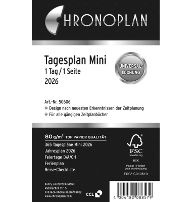 Kalendereinlage 50606,  (Mini (7,9x12,5cm))