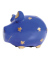 Spardose Schwein klein blaugold