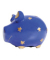 Spardose Schwein klein blaugold