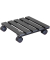 Pflanzenroller WPC GH 0500 Kunststoff anthrazit quadratisch 29,0 x 8,3 cm