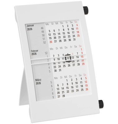 Tischkalender Drehkalender 20262027 weißschwarz