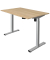 Schreibtisch Move 1 base, elektrisch h&ouml;henverstellbar, 73-123cm (H), 120x80cm (BxT), rechteckig, eiche hell / silber
