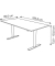 Schreibtisch Move 1 base, elektrisch höhenverstellbar, 73-123cm (H), 160x80cm (BxT), rechteckig, eiche hell / silber