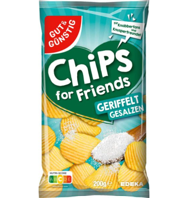 Salz geriffelt Chips 200,0 g