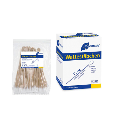 Wattestäbchen braun