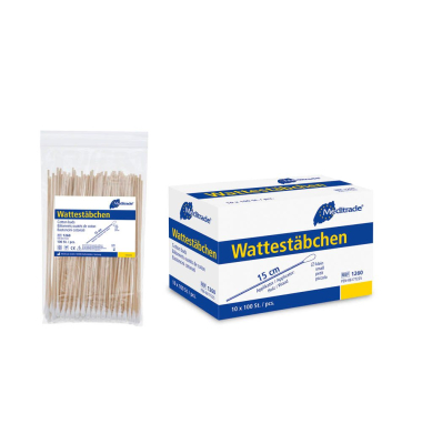Wattestäbchen klein braun