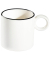 12 ID Fine Kaffeetassen Modest Black Ring weiß 0,08 l