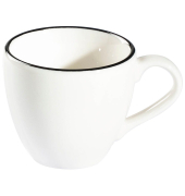 12 ID Fine Espressotasse Modest Black Alzar weiß 0,08 l