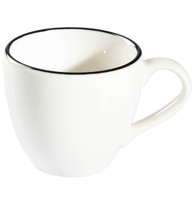 12 ID Fine Espressotasse Modest Black Alzar weiß 0,08 l