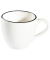 12 ID Fine Espressotasse Modest Black Alzar weiß 0,08 l