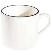 6 ID Fine Kaffeebecher Modest Black Alzar weiß 0,3 l
