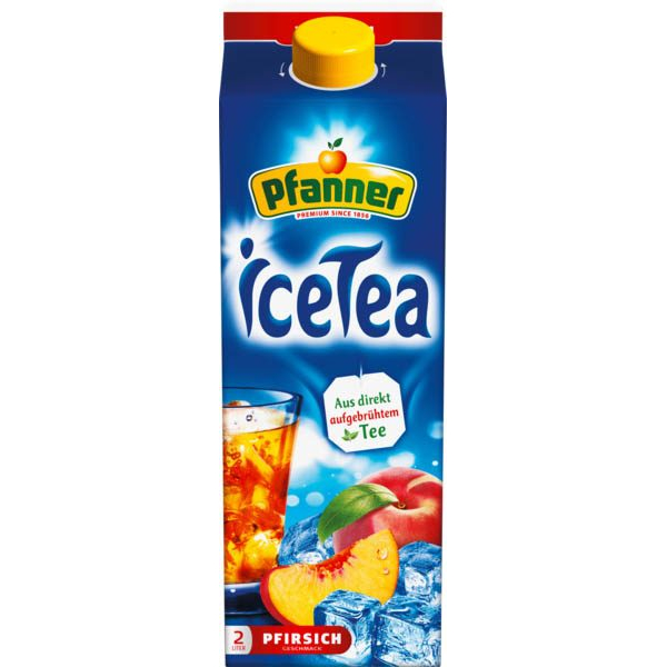 Pfanner Eistee IceTea 1152, Pfirsich, 6x 2 Liter Tetrapack 9006900011529 Pfanner 6 Stück