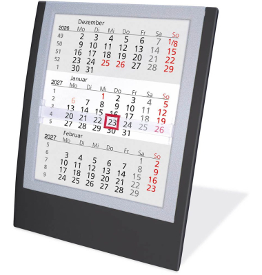 Tischkalender 5038 SCHWARZ/GRAU, 