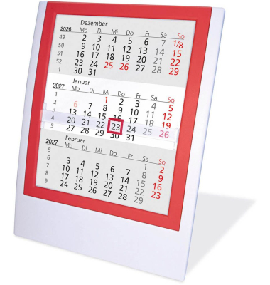 Tischkalender 5038 WEIß/ROT, 