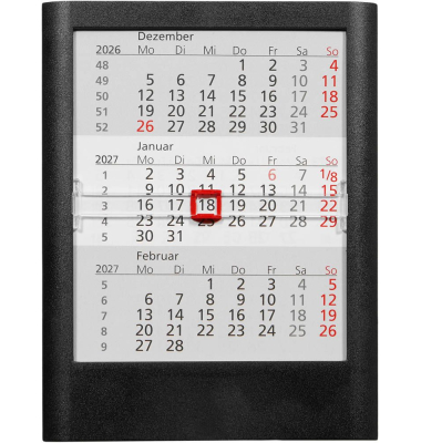 Tischkalender 5035 SCHWARZ, 