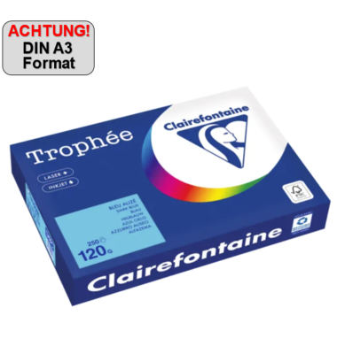 Kopierpapier Trophée Color 1342PC blau A3 120g 250 Blatt