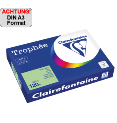 Kopierpapier Trophée Color 1315PC grün A3 120g 