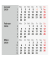 Tischkalender 70-38 000 906, 3 Monate / 1 Seite, 11x18,3cm (BxH), 2026