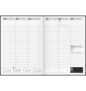 Buchkalender 1078160906, 781, schwarz, 1 Woche / 2 Seiten, 21x29,7cm (BxH), 2026