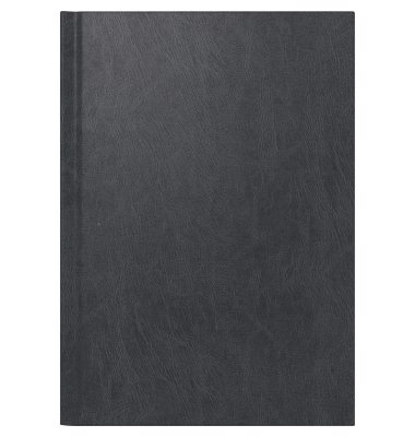Buchkalender 5079460906, schwarz, 1 Woche / 2 Seiten, 14,8x20,5cm (BxH) (A5), 2026