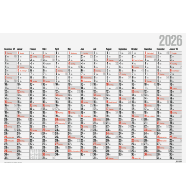 Plakatkalender 5044312006, 14 Monate / 1 Seite, 98x68,5cm (BxH), 2027