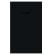 Taschenkalender 520-1020, 520, schwarz, 1 Monat / 2 Seiten, 9,5x16cm (BxH), 2026