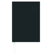 Buchkalender 766-0020, schwarz, 1 Woche /  2 Seiten, 14,6x21cm (BxH), 2026