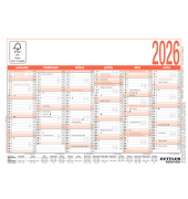 Tafelkalender 900-0000, 900, 6 Monate / 1 Seite,  (A6 quer), 2025