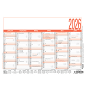 Tafelkalender 904-0000, 904, 6 Monate / 1 Seite,  (A5 quer), 2025
