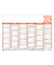 Tafelkalender 904-0000, 904, 6 Monate / 1 Seite,  (A5 quer), 2025
