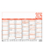 Tafelkalender 907-0000, 907, 6 Monate / 1 Seite, 29,7x21cm (BxH) (A4), 2026