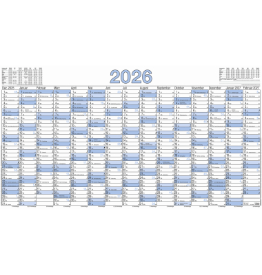 Plakatkalender 917-0015, 15 Monate / 1 Seite, 140x77cm (BxH), 2026