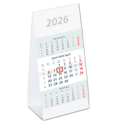 Tischkalender 980-0000, 3 Monate / 1 Seite, 10,5x21cm (BxH), 2026