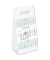 Dreimonatskalender Tischaufsteller 980-0000, 3 Monate / 1 Seite, 10,5x21cm, 2027