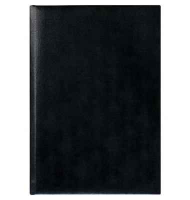 Buchkalender 873-0020, schwarz, 1 Tag / 1 Seite, Sa/So 1 Seite, 14,5x21cm, 2026