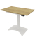 Schreibtisch eModel 2.0 MINI, höhenverstellbar, rechteckig, hickory / weiß